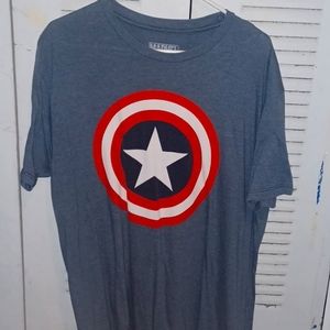 Captain America Gray Graphic Tee
